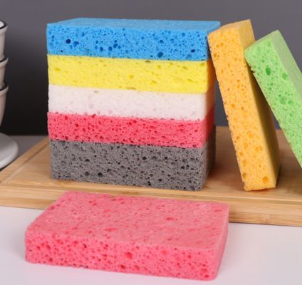 Colorful Square Flex Texture Sponge Eco Friendly Durable For Scratch Free Cleaning