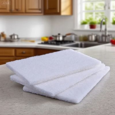 Eco Friendly Cleaning Scouring Pad Polyester Scouring Pad 4x6 Inches For Kitchen Cleaning
