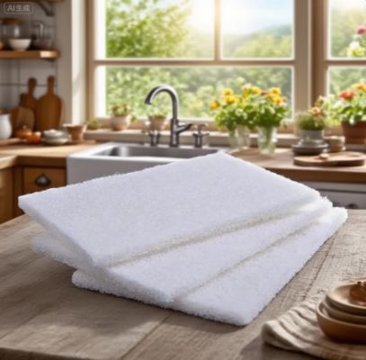 Eco Friendly Cleaning Scouring Pad Polyester Scouring Pad 4x6 Inches For Kitchen Cleaning