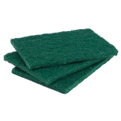 Green Cleaning Scouring Pad 6x4 Inches With Non Scratch Surface
