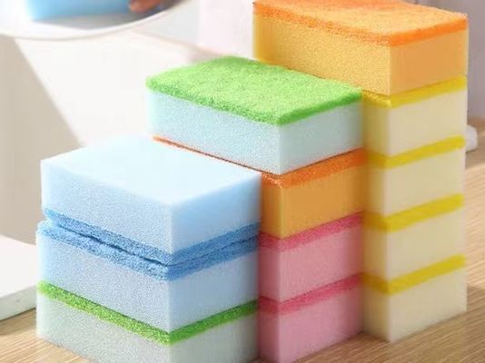 Customizable Kitchen Polyester Sponge 9x6x3cm Cleaning Kitchen Sponge