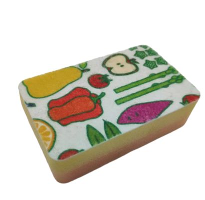 Floral Pattern Kitchen Cleaning Sponge Custom Multi Color Eco Friendly
