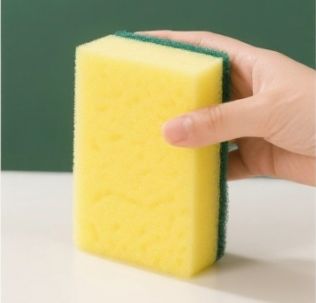 Colored Kitchen Cleaning Sponge Durable Non Scratch Dual Sided