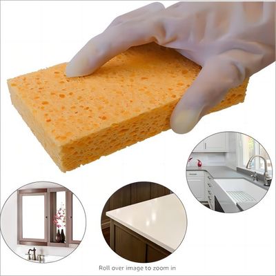 Custom Orange Cellulose Sponge Scourer Moisture Proof Corrosion Resistant