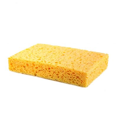 Yellow Eco Friendly Washing Up Scourer Highly Absorbent Natural Vegetable Cellulose Sponges