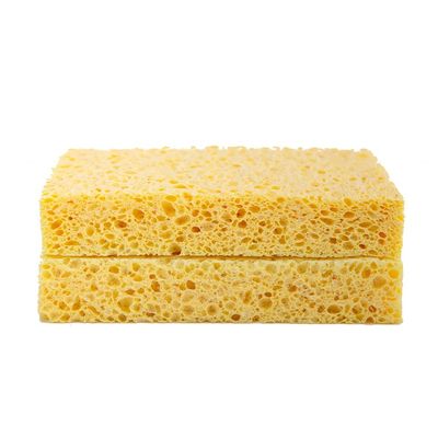 Yellow Eco Friendly Washing Up Scourer Highly Absorbent Natural Vegetable Cellulose Sponges