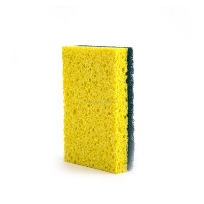 Multi Purpose Cellulose Sponge Scourer Dual Sided 500%-750% Water Absorption