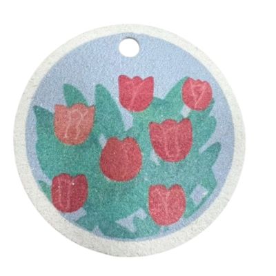 Quick Dry Cellulose Kitchen Sponge Reusable Eco Friendly Printing Pattern For Kitchen Cleaning