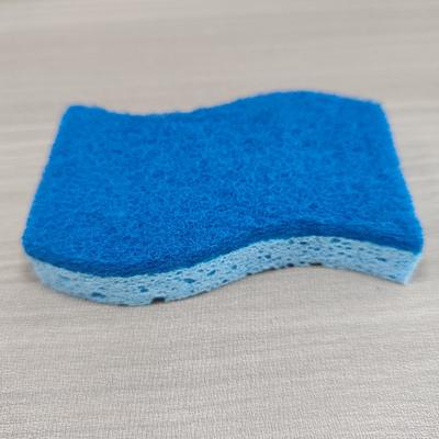 Custom Blue Cellulose Sponge Scourer Sustainable 1000% Water Absorbency