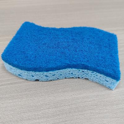 Custom Blue Cellulose Sponge Scourer Sustainable 1000% Water Absorbency