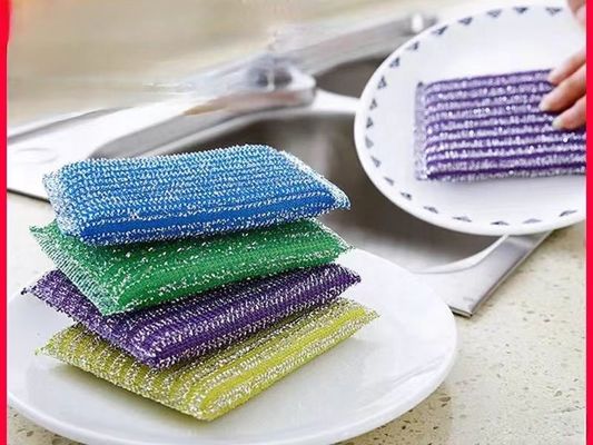 Custom Stainless Steel Dish Scrubber 800% Water Absorption For Kitchen Cleaning