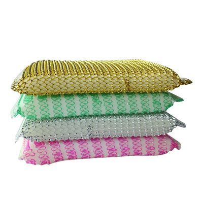 Eco Friendly Metal Scouring Pad Steel Wire Sponge 13*8.5*1.7cm Powerful Portable