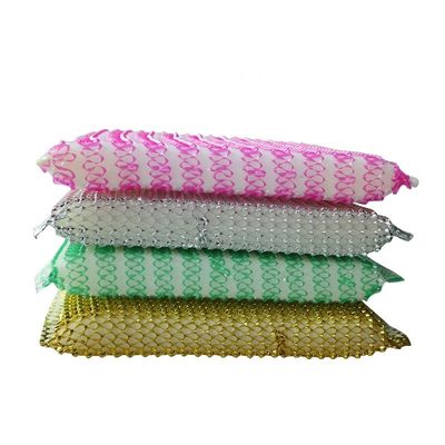 Eco Friendly Metal Scouring Pad Steel Wire Sponge 13*8.5*1.7cm Powerful Portable