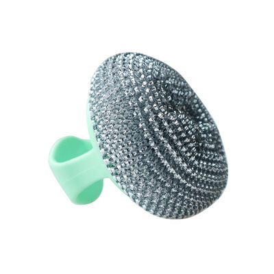 Customized Stainless Steel Kitchen Cleaning Scourer Rust Proof Non Scratch With Handle