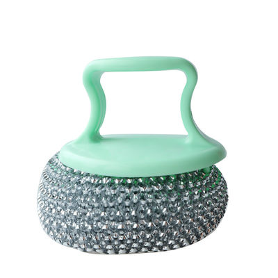 Commercial Kitchen Cleaning Scourer Restaurants Stainless Steel Scrubber With Handle