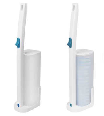 White Innovative Design Toilet Scrubber Wand Toilet Brush With Disposable Head