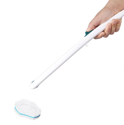 White Innovative Design Toilet Scrubber Wand Toilet Brush With Disposable Head