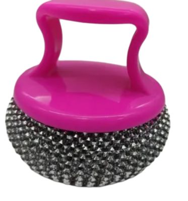 304 Stainless Steel Scouring Pad With Handle Convenient For Kitchen Cleaning