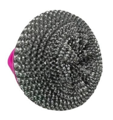 304 Stainless Steel Scouring Pad With Handle Convenient For Kitchen Cleaning