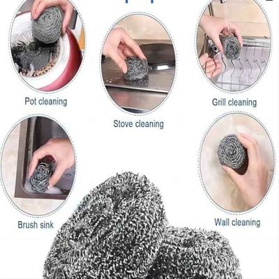 Dirt Removal Stainless Steel Scourers Commercial For Anti Ultraviolet Kitchen Cleaning