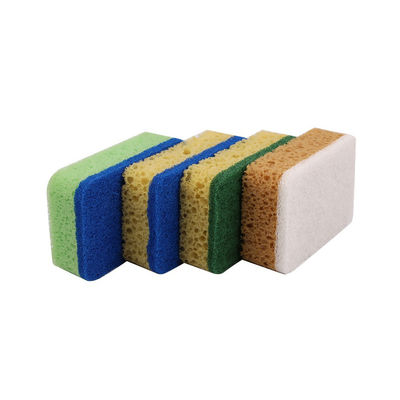 Customized Kitchen Cleaning Scourers PU Polyester Scouring Pad 11x7x3cm