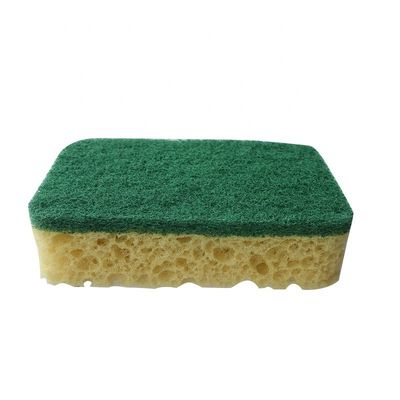 Customized Kitchen Cleaning Scourers PU Polyester Scouring Pad 11x7x3cm